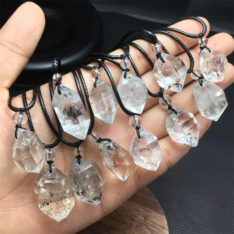 Натуральные алмазные подвески Herkimer ювелирные изделия ожерелье сделай сам