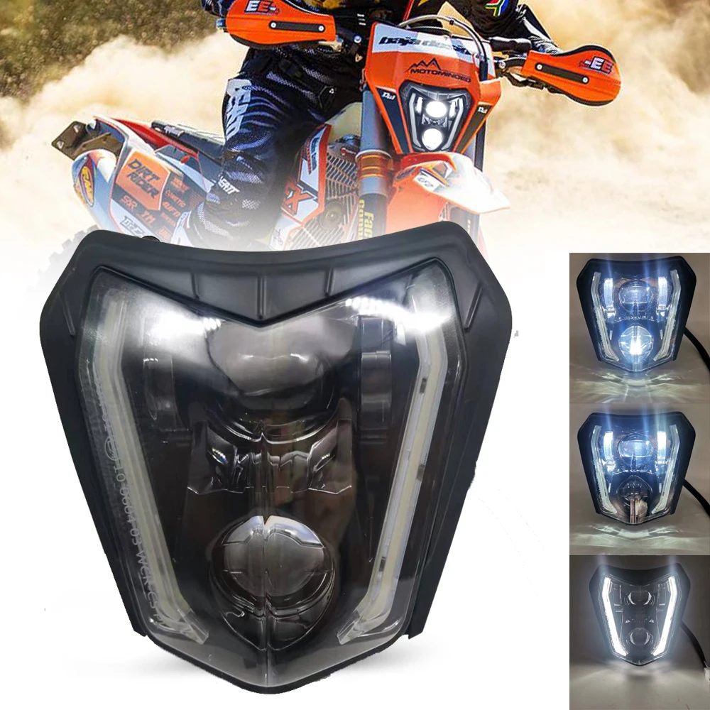 Передняя фара для мотоцикла двойной спортивный светильник Enduro светодиодный