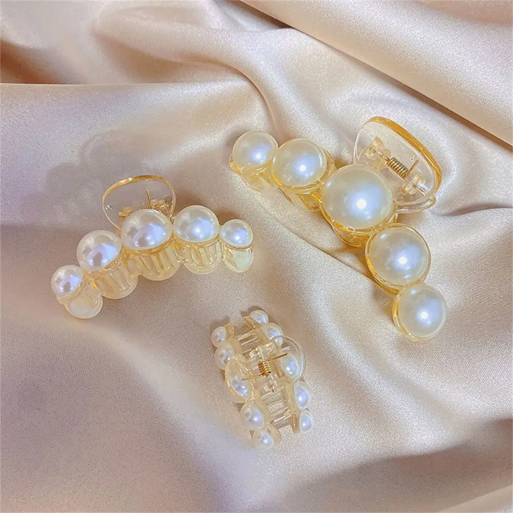 

Women Girls Elegant Rhinestone Hairgrip Pearl Barrette Hair Claw Hollow Out Barrettes Headband Hairpin Hair Jaw Clips