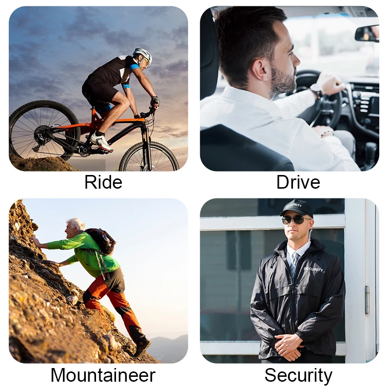 Walkie Talkie Wireless Earphone Bluetooth Headset Two Way Radio Earpiece BT Headphone Earphone For Baofeng UV-5R Retevis Kenwood