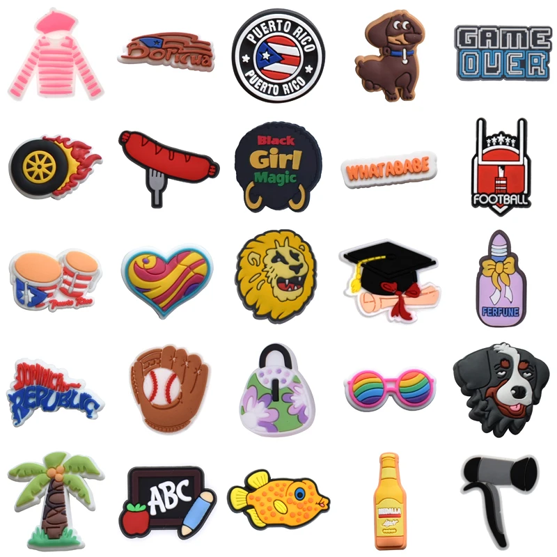 

Para Pins Men Packs Set Jeans Kids Decorations for Crocs Shoe Charms Girl Gifts Shoes Accessories Boy Women Charm Wholesale Bulk