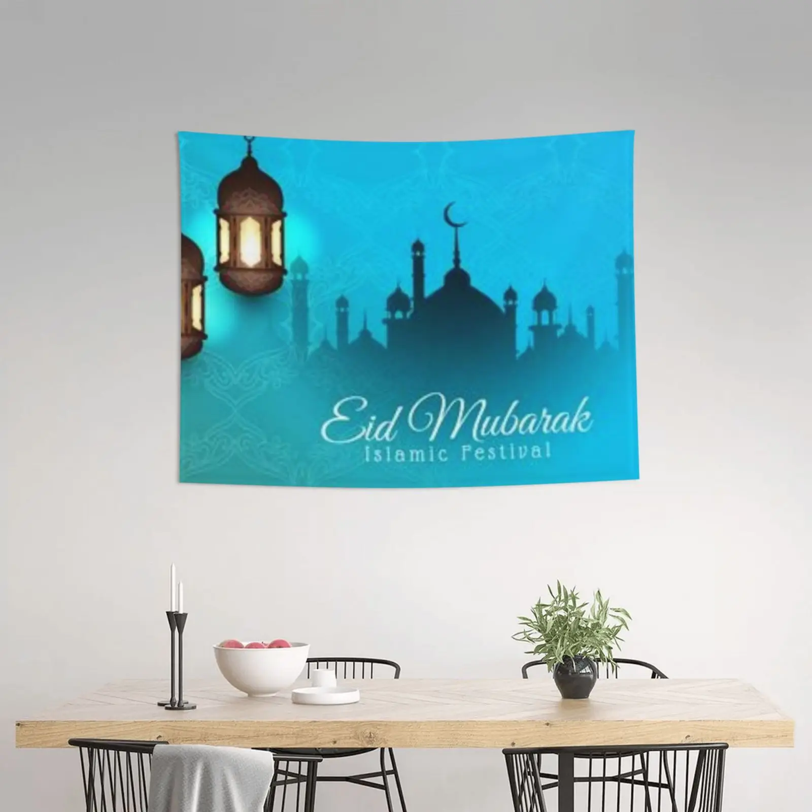 

ИД Мубарак гобелен комната подвесное украшение мусульманский фестиваль Рамадан Настенная картина подарок