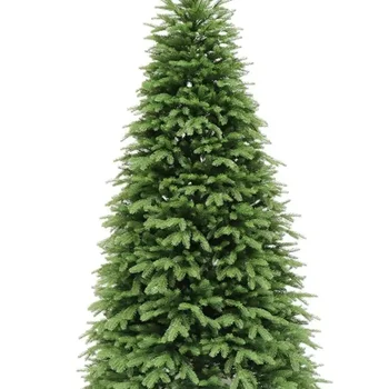 금속 스탠드가 있는 인공 순수 PE 크리스마스 트리, 호텔 쇼핑몰 홈 파티 장식, 120cm ~ 300cm