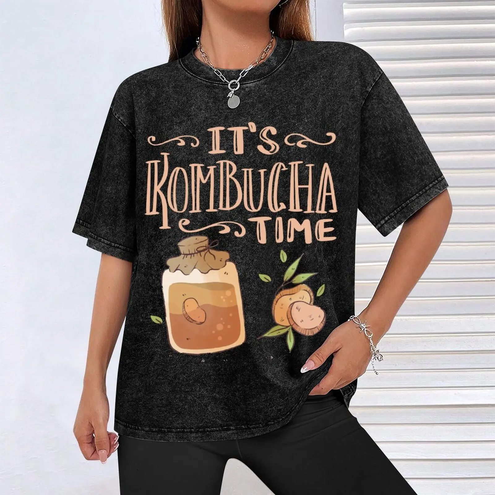 Футболка Healthy Homemade Kombucha in a Jar с рисунком мужские футболки по индивидуальному