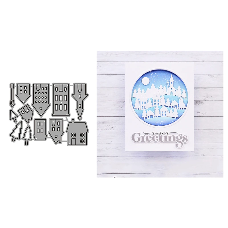 

House Model Metal Cutting Dies for Scrapbooking Handmade Mold Cut Stencil New 2022 DIY Card Make Mould Model Craft Decoration