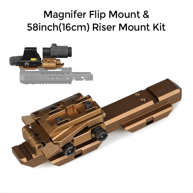 E.T Dragon Magnifer Flip Mount Right Hand Left Hand Mount 58inch(16cm) Riser Mount Kit rifle scope mount for hunting HK24-0233