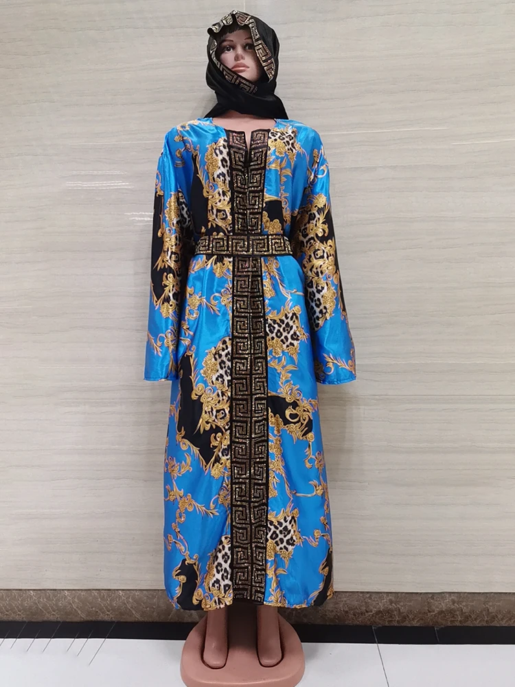 

Fashion African Dresses for Women Traditional Dashiki Ankara Kaftan Robe Elegant Ladies Wedding Dress Muslim Abaya Boubou