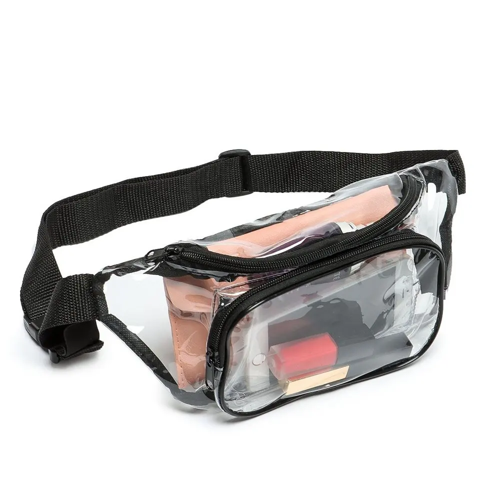 2 Pack Clear Fanny Pack  Women Men, Stadium Approved Transparent Waist Pack Waterproof Adjustable Belt Bag  Sporting Event, Conc