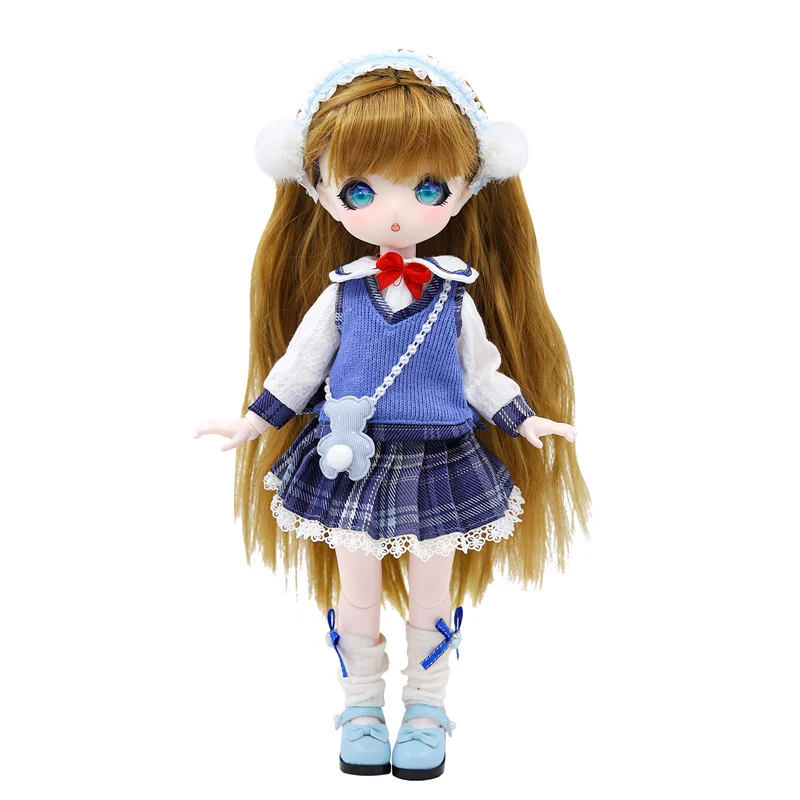 

1/6 Bjd Doll 30cm Cute Anime Doll with Clothes and Wig Full Set Children Toy for Girl