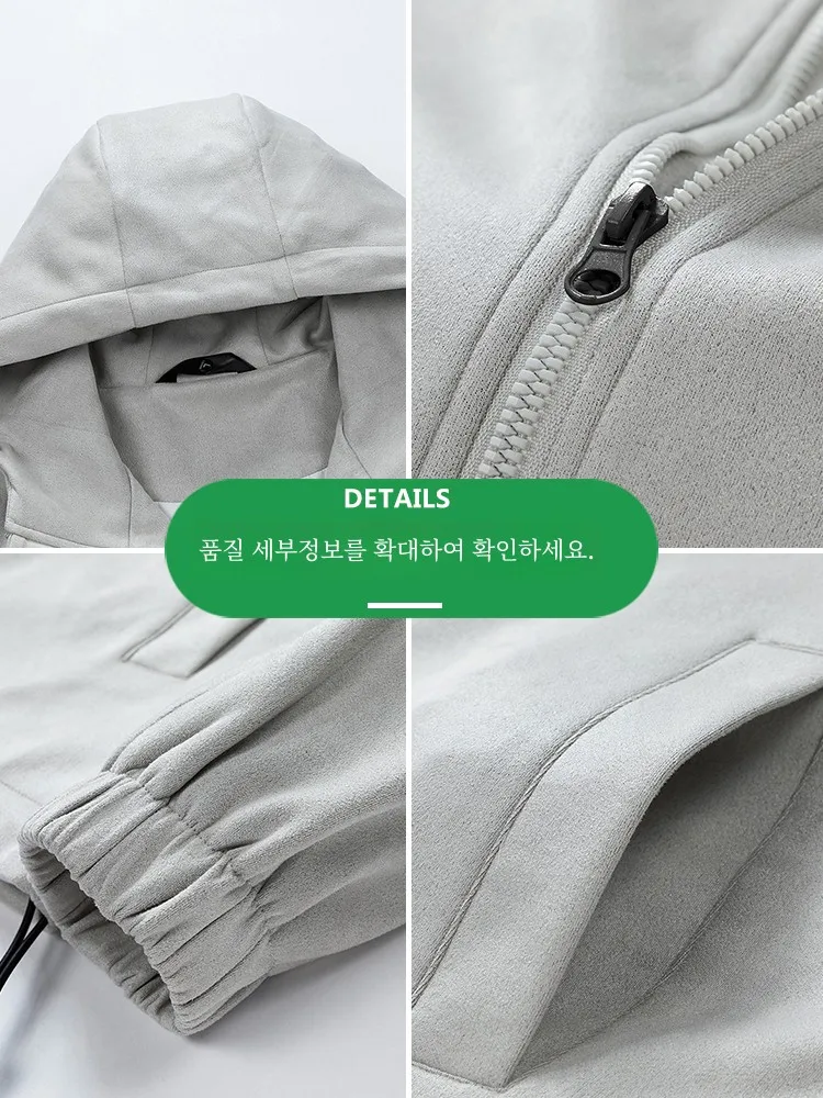 Outerwear Men's Spring and Autumn Korean Fashion Jacket Top Pu Handsome Casual All-matching Hoodie Brand Chopsticks T...