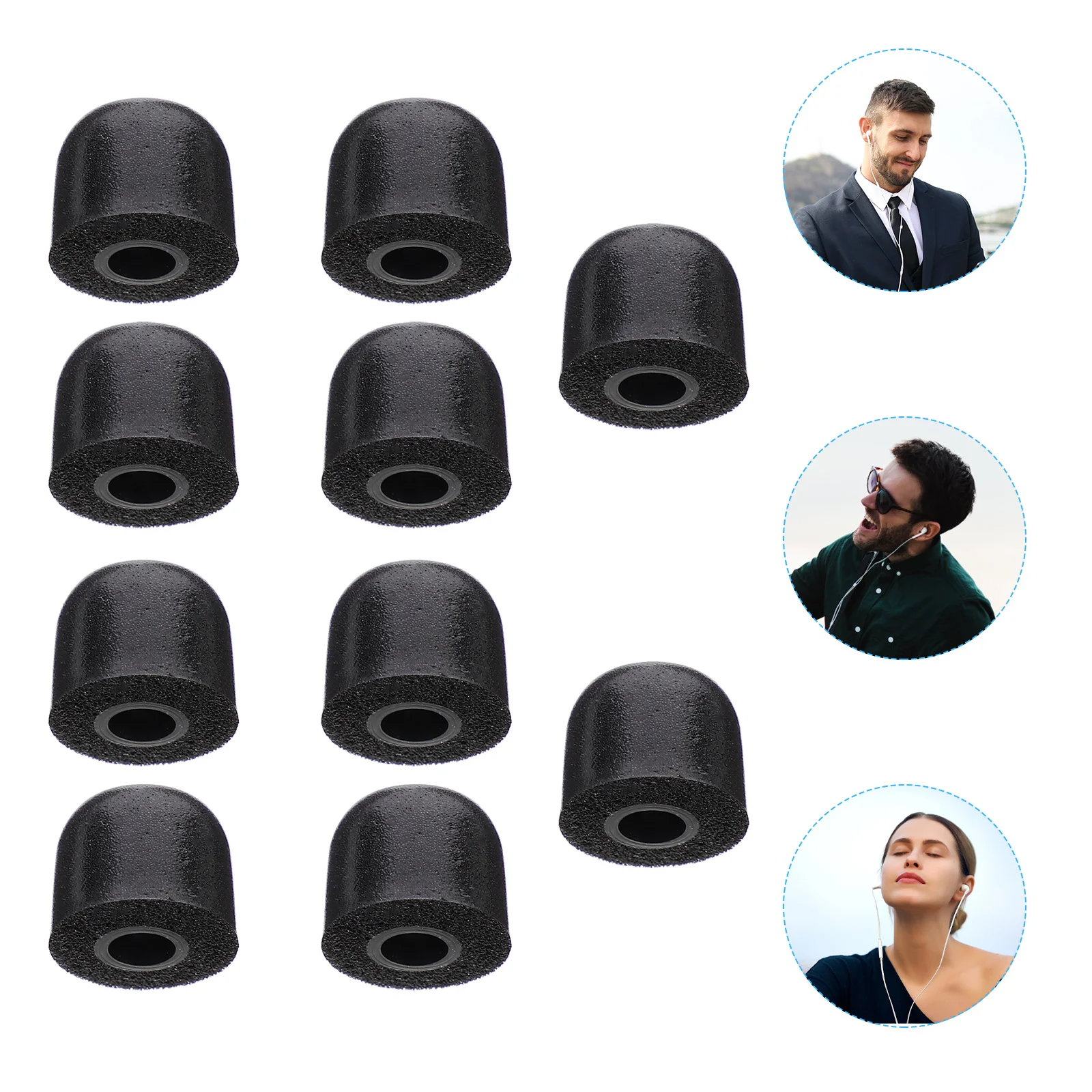 

10PCS Replacement In-ear Replacement Earbuds Cap Earphone Tip Headphone Accessories