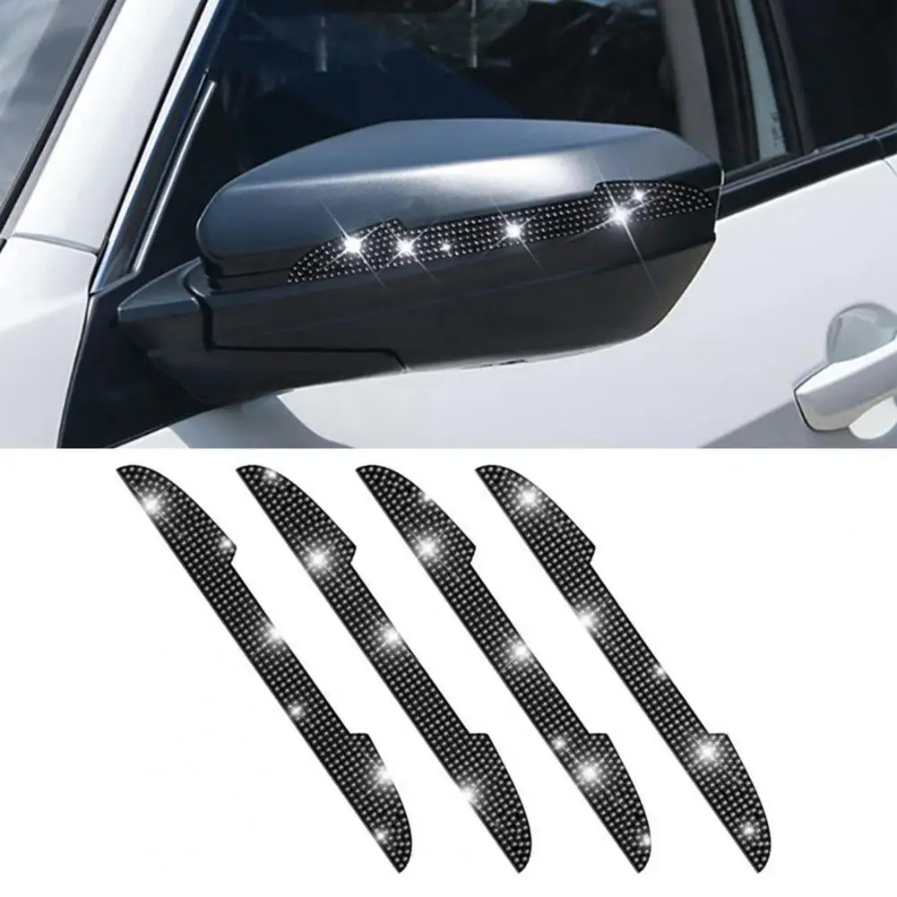 

4PCS Car Door Edge Anti-collision Protector Bar Stickers Silicone Side Protection Guards Rear View Mirror Cover Protection Strip