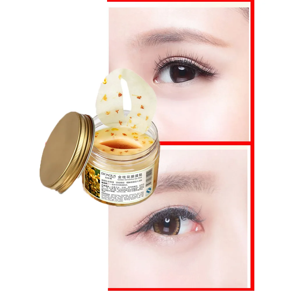 80pc Gold Osmanthus  Eye Mask Anti Wrinkle Sleep Mask eye patch Eye Patches Dark Circle Face Care Mask Anti-agin