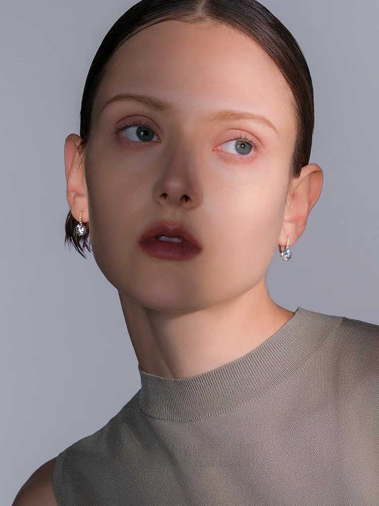 Серьги из стерлингового серебра с бриллиантами новинка 2024 популярные