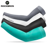 rockbros sports fitness arm sleeves ice fabric sun uv protection quick dry sunscreen bike cycling basketball running arm sleeves