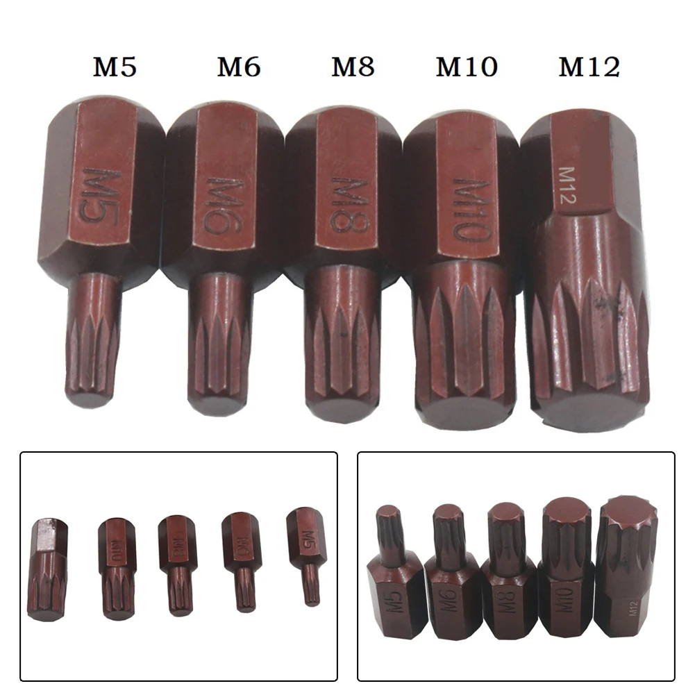 

1pc 30mm Star Screwdriver Bits M5/M6/M8/M10/M12 10mm Hex Shank For Impact Screwdriver Hand Tools Nutdrivers Workshop Equipment