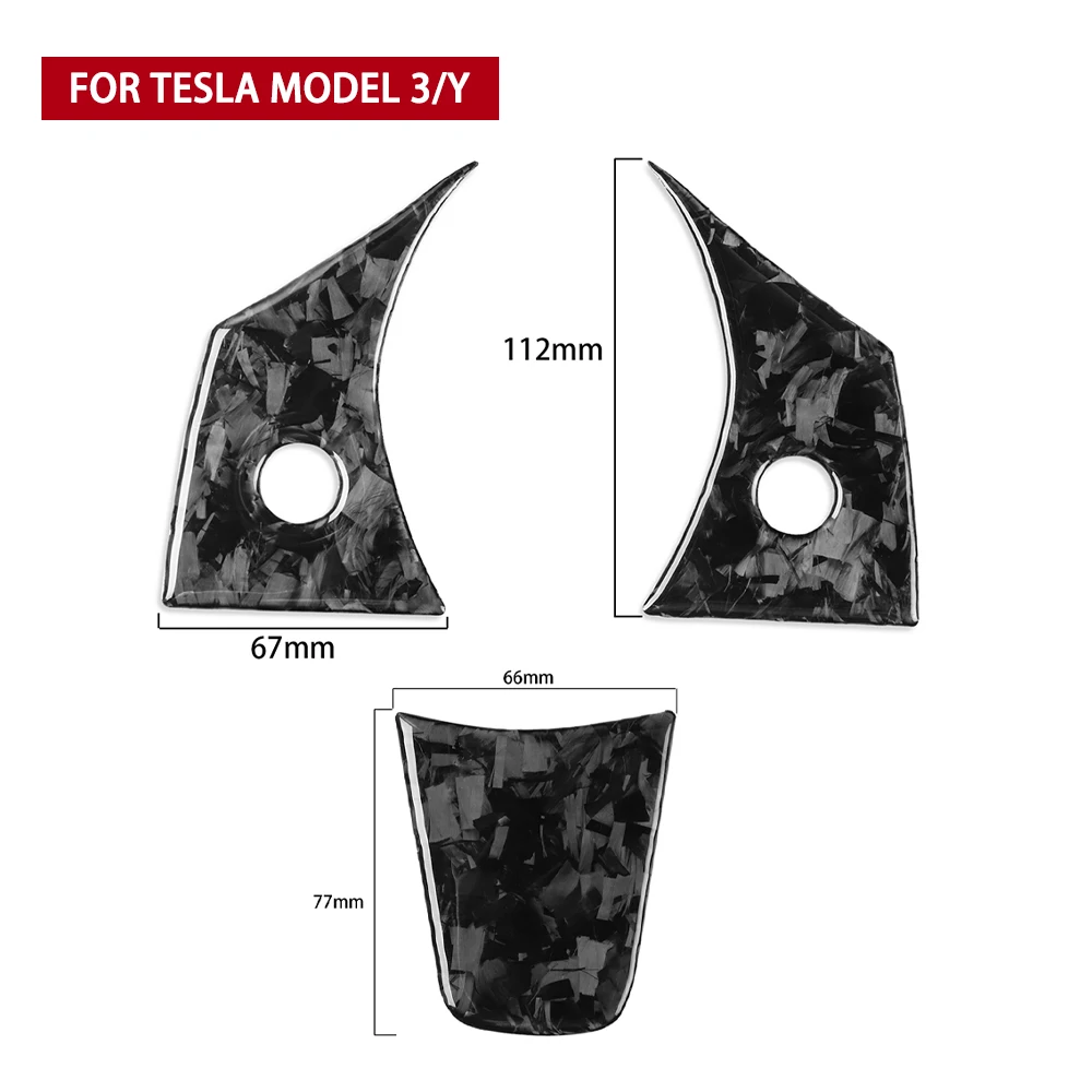 

Для Tesla Model 3 Y 2017-2023 автомобильная панель рулевого колеса, накладка, наклейки, рамка из АБС-пластика, модификация из углеродного волокна, аксессуары
