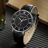new mens casual belt watchs ultra thin simple business quartz watch relogio feminino watch for men