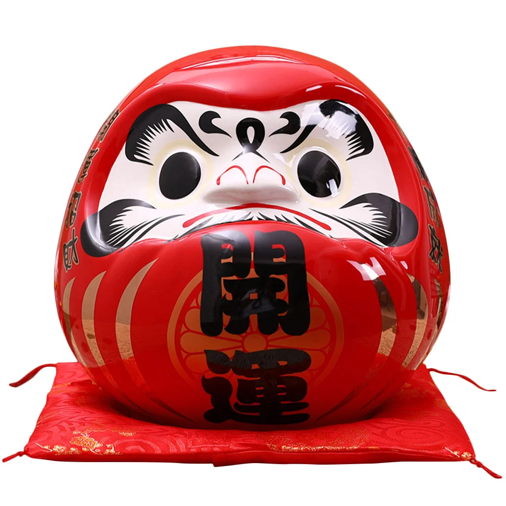 

Daruma Japanese Ceramic Figurines Statue Fortune Figurineminiaturebuddhism Porcelain Ornament Mascot Wealth Wishing Zen Ochoko