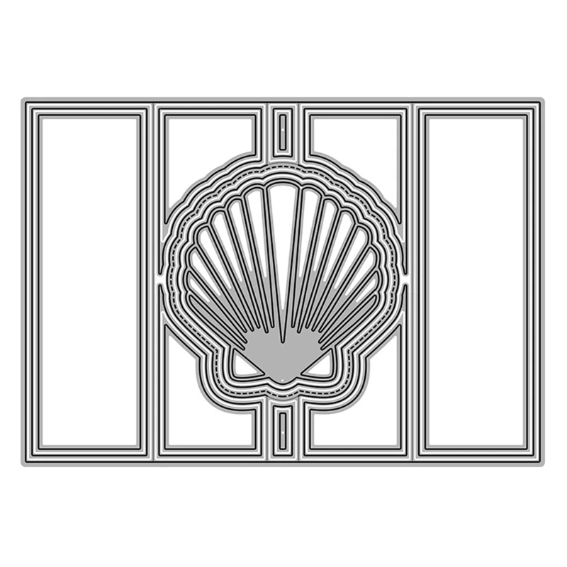 

Metal Stencil Template Scrapbooking Cutting Dies Conch for shell Die Cuts for Ca