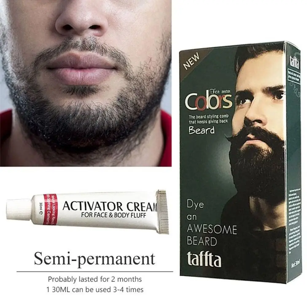 Semi-permanent Mustache Tint Men Beard Dye Cream Modelling T