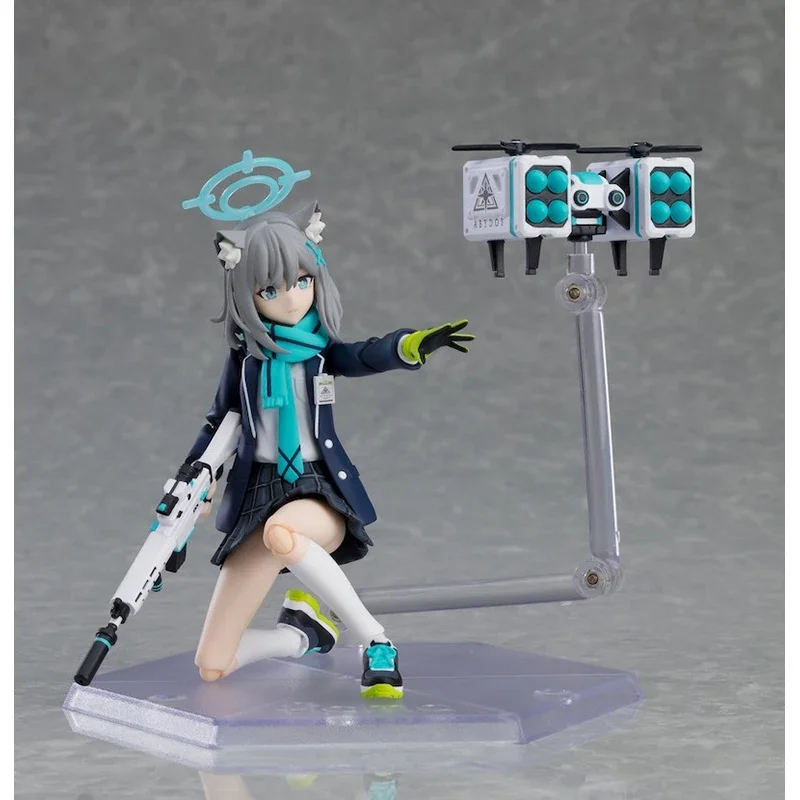 Оригинальный запас Max Factory Figma 577 Sunaookami Shiroko синий архив ПВХ прекрасная коллекция
