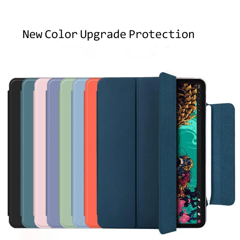 

Для 2020 iPad pro12.9 полный экран магнитное всасывание для air4 кожаный чехол 2021 Тонкое Отверстие 11-дюймовая Пряжка двусторонний зажим