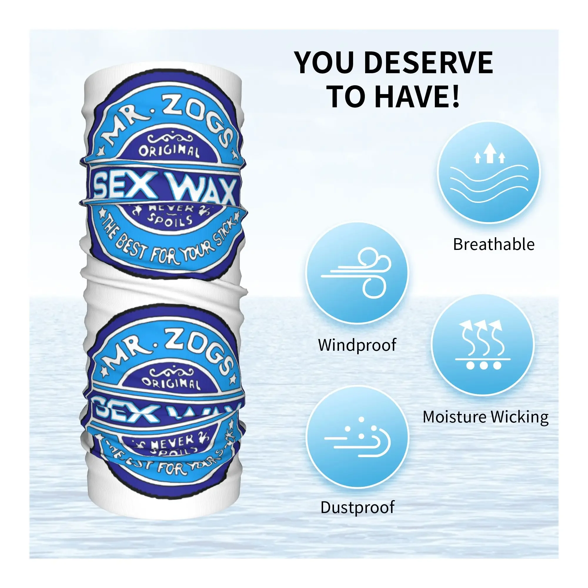 Фото Новая бандана-бафф Mr Zogs Surfing Sex Wax: ветрозащитный шарф-маска для лица, головной убор для мужчин и женщин, балаклава-труба №3