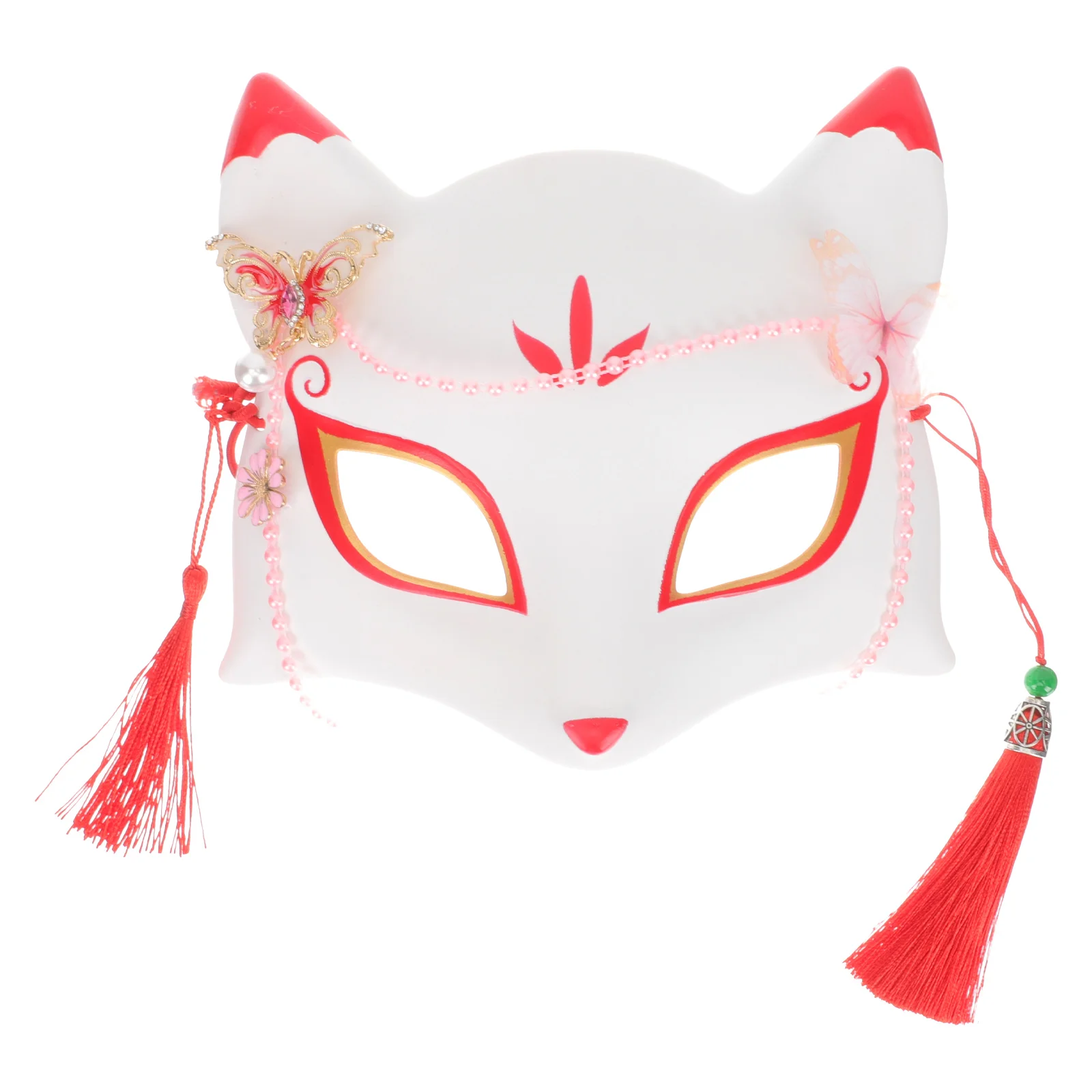 

Fox Mask Costume Accessory Plastic Half-face Cosplay Supplies Halloween Party Creative Kids Therian