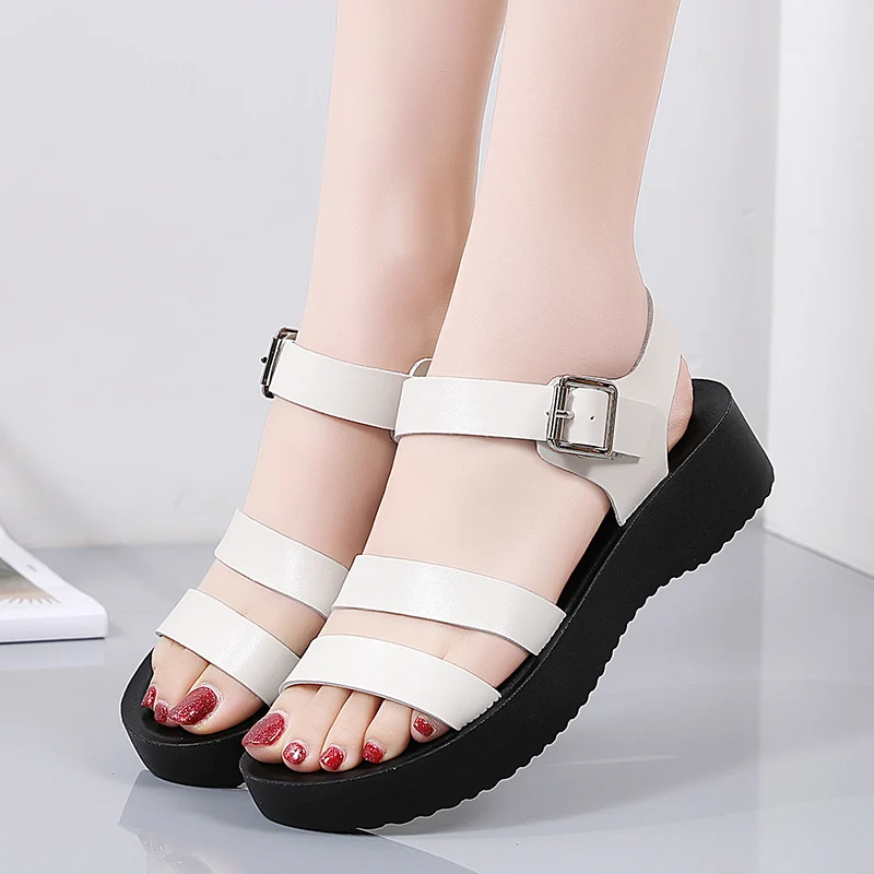 Summer Women Sandals Gladiator Platform Female Sandals Soft Back Strap Women Casual Shoes Outdoor Beach Lightweight Fashion 2023