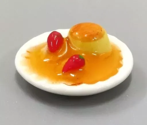 Фото Оригинальная фигурка Kawaii Gashapon: Аниме-фигурка 1/12, миниатюрные игрушки-капсулы в виде пирожных «Крем-брюле» и «Фея-трава» из Kissaten, подарок №2