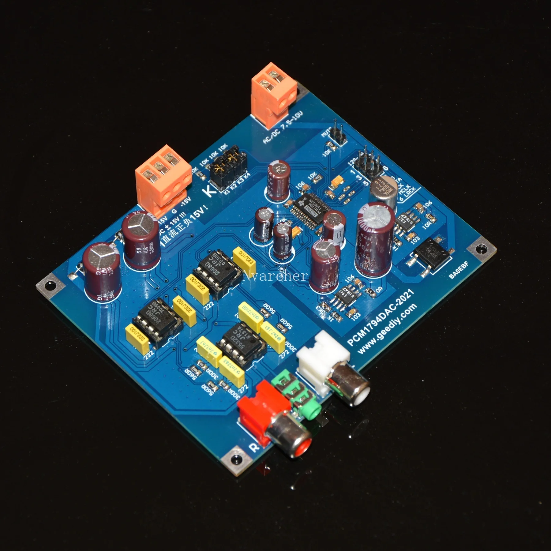 

PCM1794 DAC decoder I2S input 24bit 192Khz Support MONO parallel mode