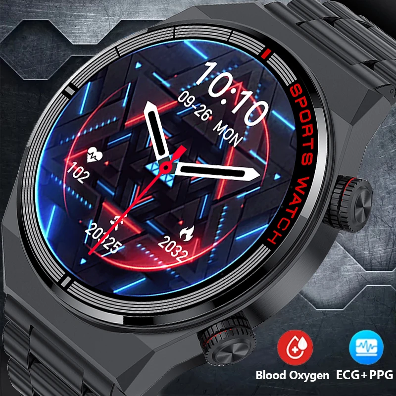 

LIGE ECG+PPG Bluetooth Call Smart Watch Men Screen Always Show Time AI Voice Assistant NFC Business Watches Man GPS Sport Track