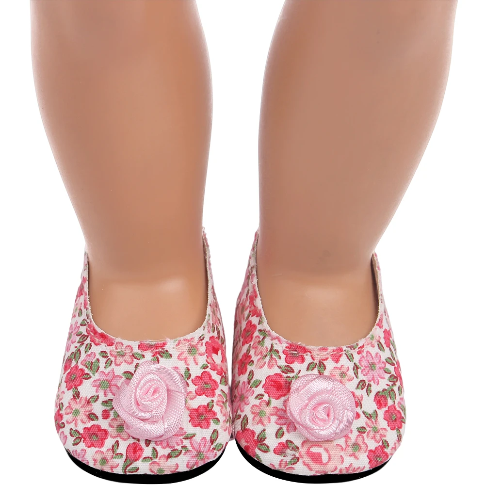 

Doll Shoes Canvas Print Shoes Dress Shoes 18 Inch American Og Girl Doll 43 CM Reborn Baby Boy Doll DIY Toy Gift s77