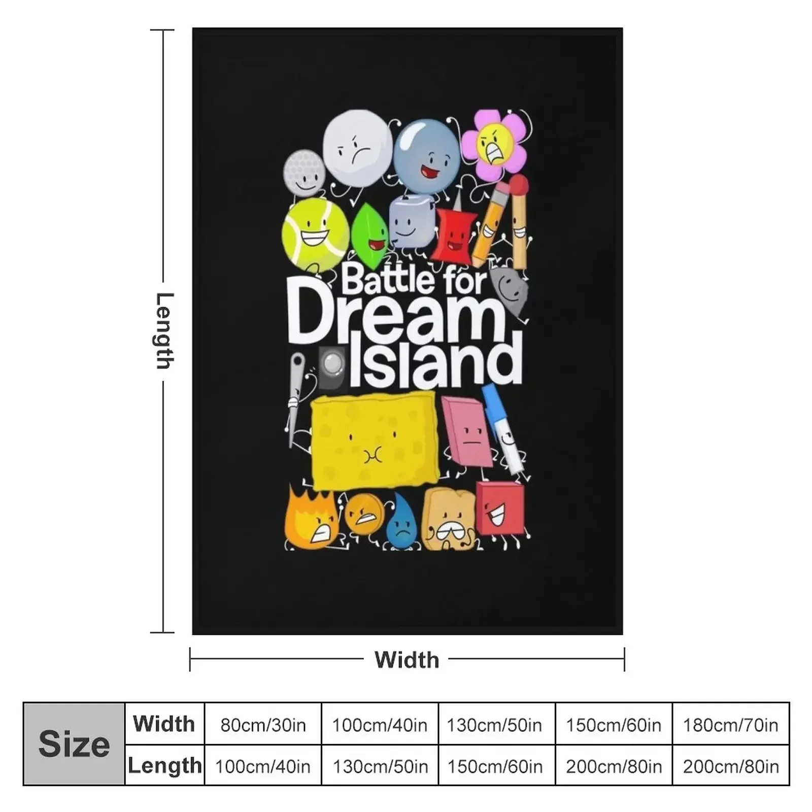 Одеяло BFDI-Poster-Black-29Gift Пляжные туристические одеяла и большие