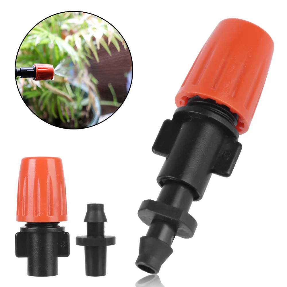 

100Pcs 1/4" Nozzle Dripper Watering Sprayer for Flower Beds Vegetable Garden Drip Irrigation System Atomizing Sprinkler