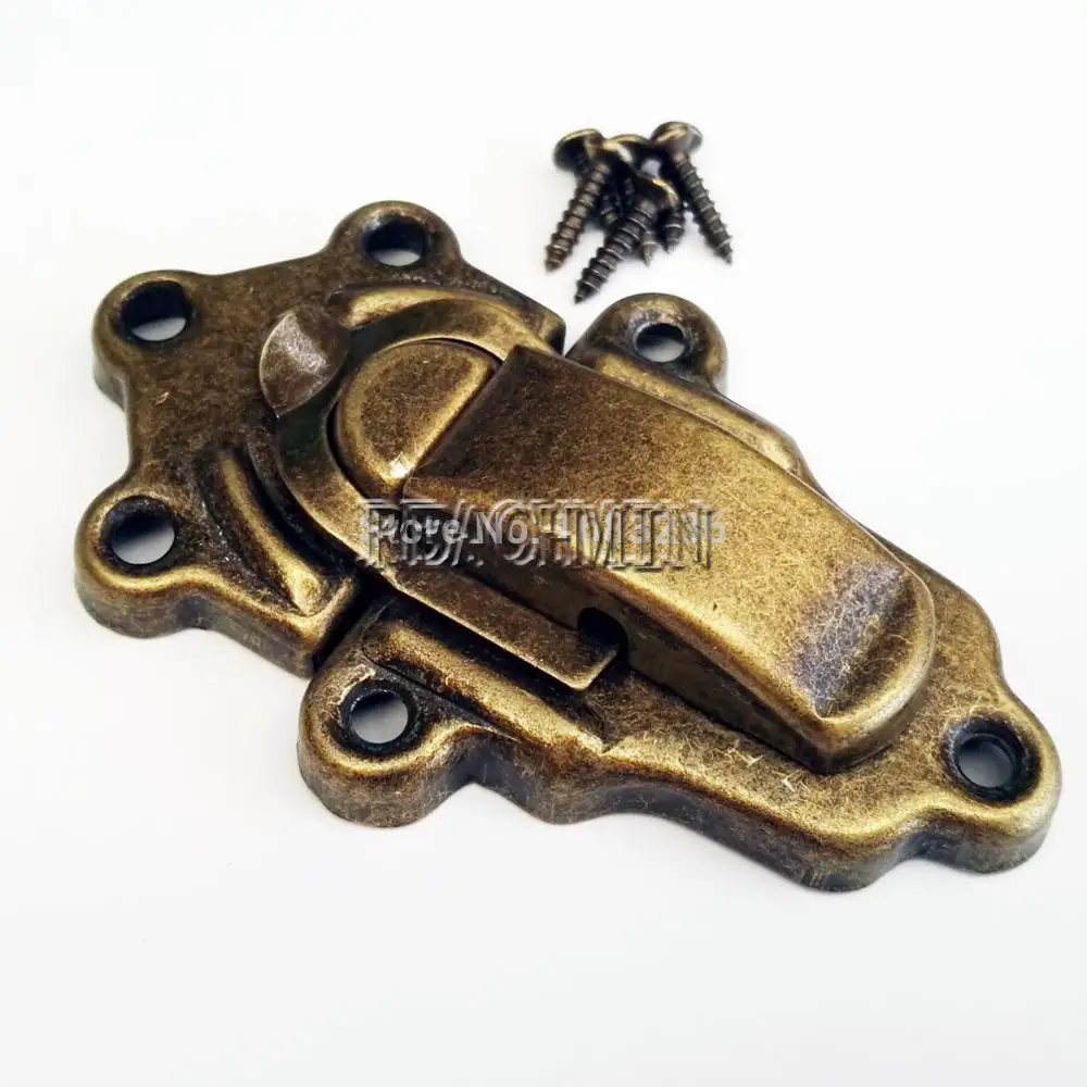 

2pcs Large Antique brass Vintage Heavy Duty Trunk Toggle Catch Jewelry Chest Wood Box Case Suitcase Hasp Latch Lock Closure 89mm