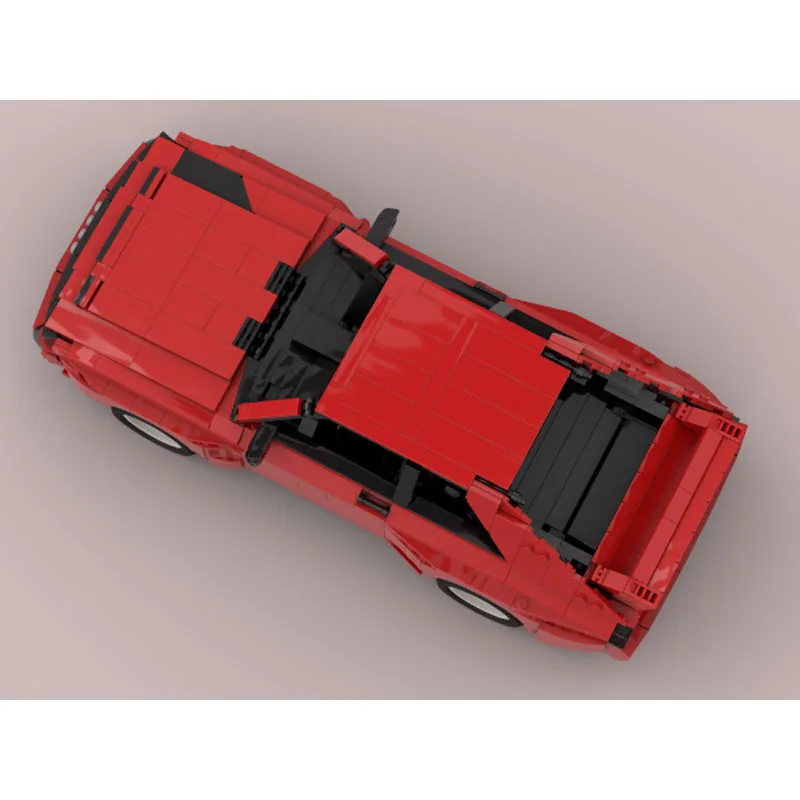 _ Красный Классический конструктор в сборе Supercar сращивающийся строительный блок