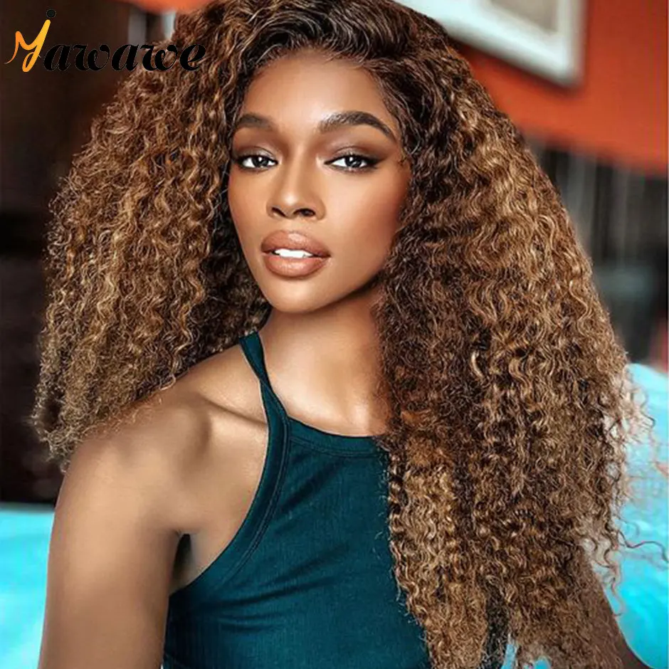 Парик Yawawe без клея с волнистыми натуральными волосами HD кружевом предварительно