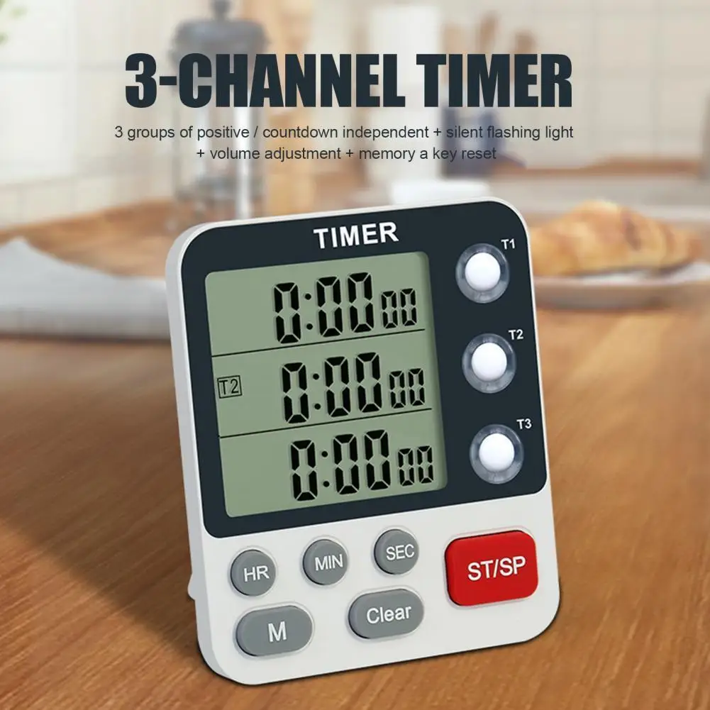 

Electronic Digital Timer Reminder Adjustable Volume Magnetic Countdown Alarm Clock Kitchen Timer temporizador тарелки для еды