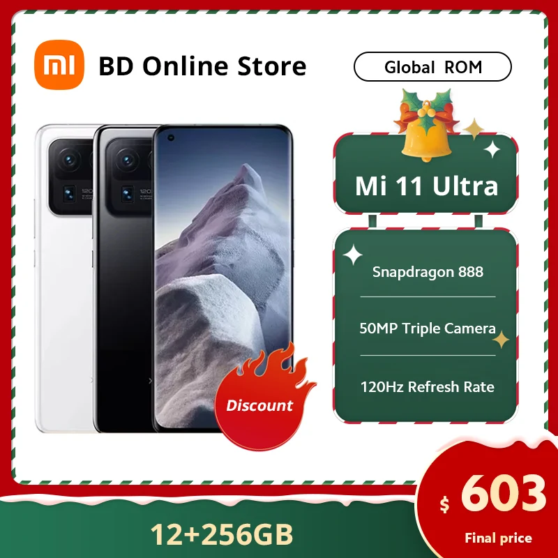 

Смартфон Xiaomi Mi 11 Ultra с глобальной прошивкой, 12 Гб, 256 ГБ/512 ГБ, Восьмиядерный процессор Snapdragon 888, 120 Гц, 2K AMOLED, 5000 мАч, камера 50 МП