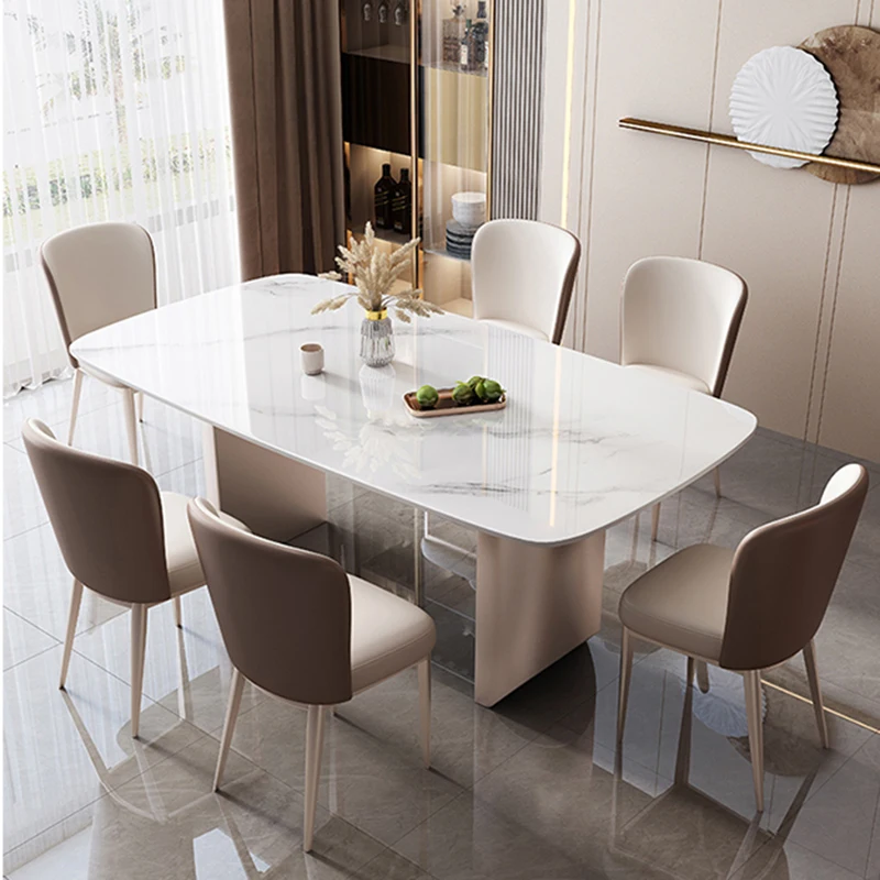 Рабочий стол для кафе Мраморная обеденная комната прямоугольные роскошные