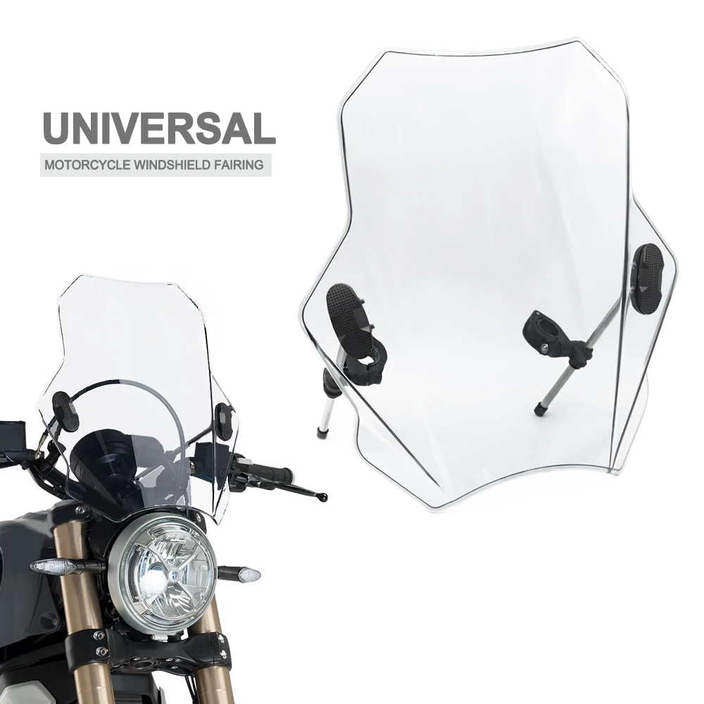 

Universal Motorcycle Windscreen Windshield Covers Screen Smoke Lens Motorbikes Deflector For BMW R1150R R1200R S1000R