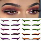 Красочные многоразовые сияющая подводка для глаз Стикеры s солнцезащитные очки 