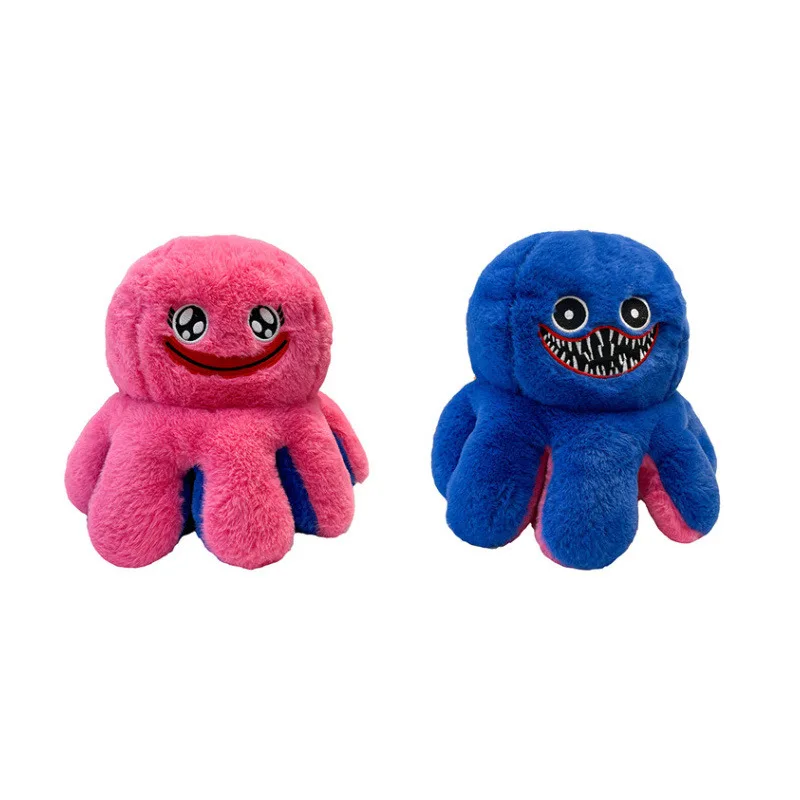 

Новинка, мягкая плюшевая игрушка Huggy Wuggy, осьминог с изменением цвета, двухстороннее набивное животное, Рождественский подарок на день рожде...