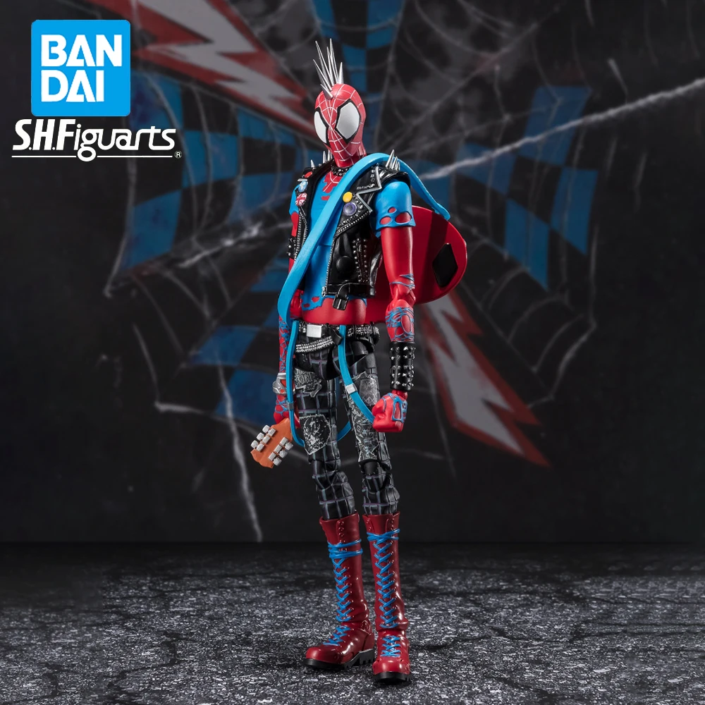 Оригинал в наличии BANDAI SHFiguarts Аниме Человек-паук: Через стих паука Паук Панк