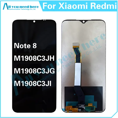 100% тест для Xiaomi Redmi Note 8 M1908C3JH M1908C3JG M1908C3JI Note8 ЖК-дисплей сенсорный экран дигитайзер в сборе запасные части