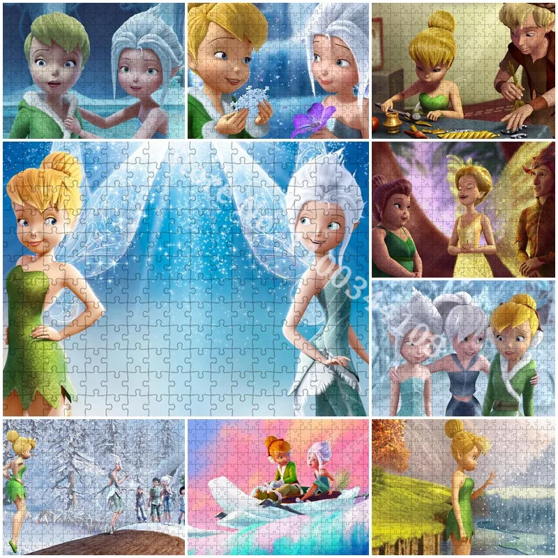 

Tinkerbell Secret of The Wings Puzzle 1000 Pieces Disney Cartoon Jigsaw Puzzles for Adults Kids Educational Toy Birthday Gift