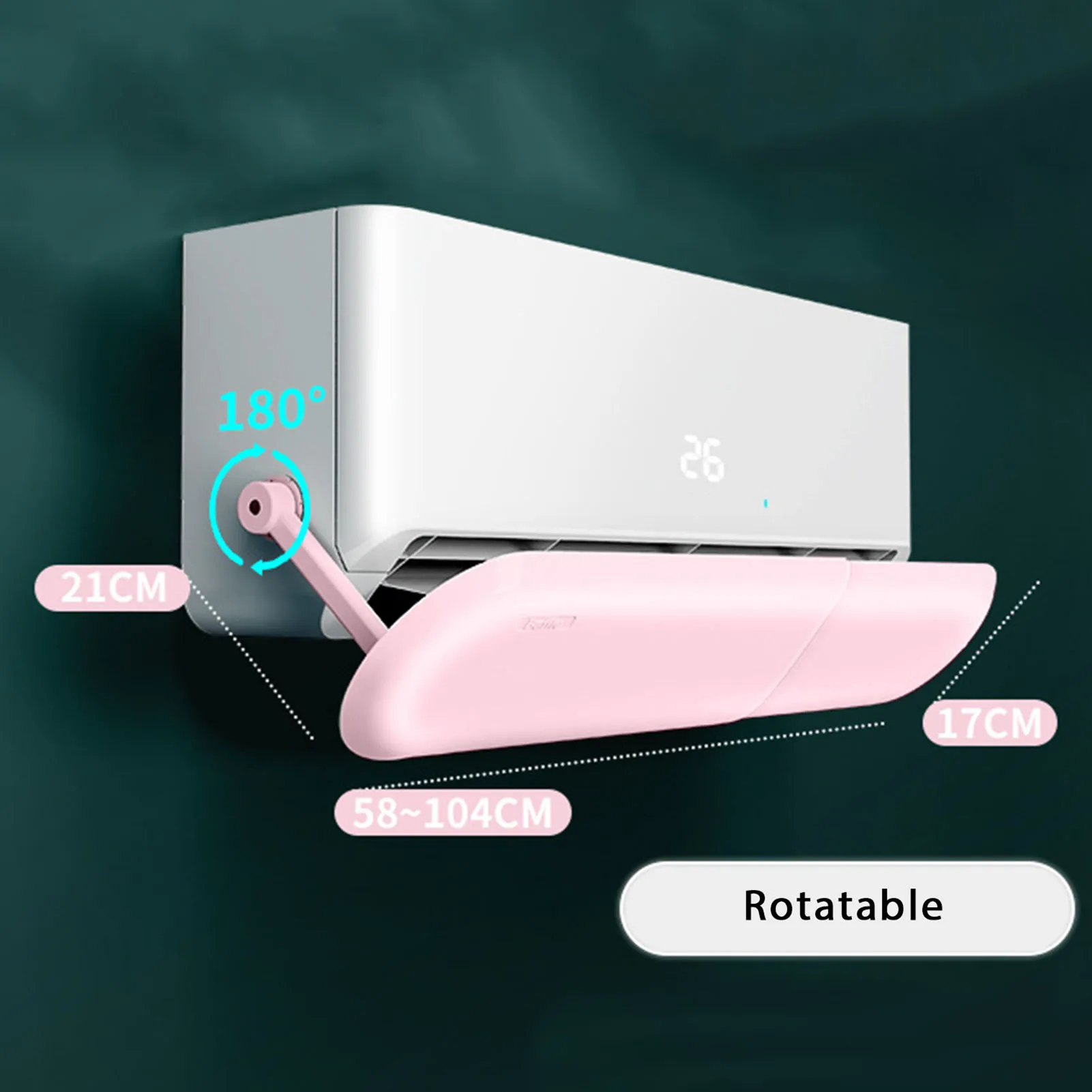 

Air Conditioner Windshield Anti Direct Blowing Adjustable Foldable Deflector Portable Air Conditioning Window Kit Accessories