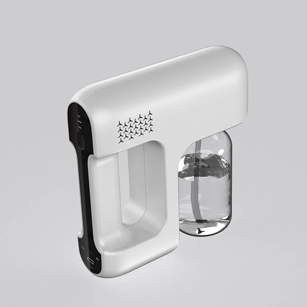 

Atomizer USB Rechargeable Mist Sprayer 380ml Adjustable Atomizer Automatic Handheld Mist Spraying Machine, White